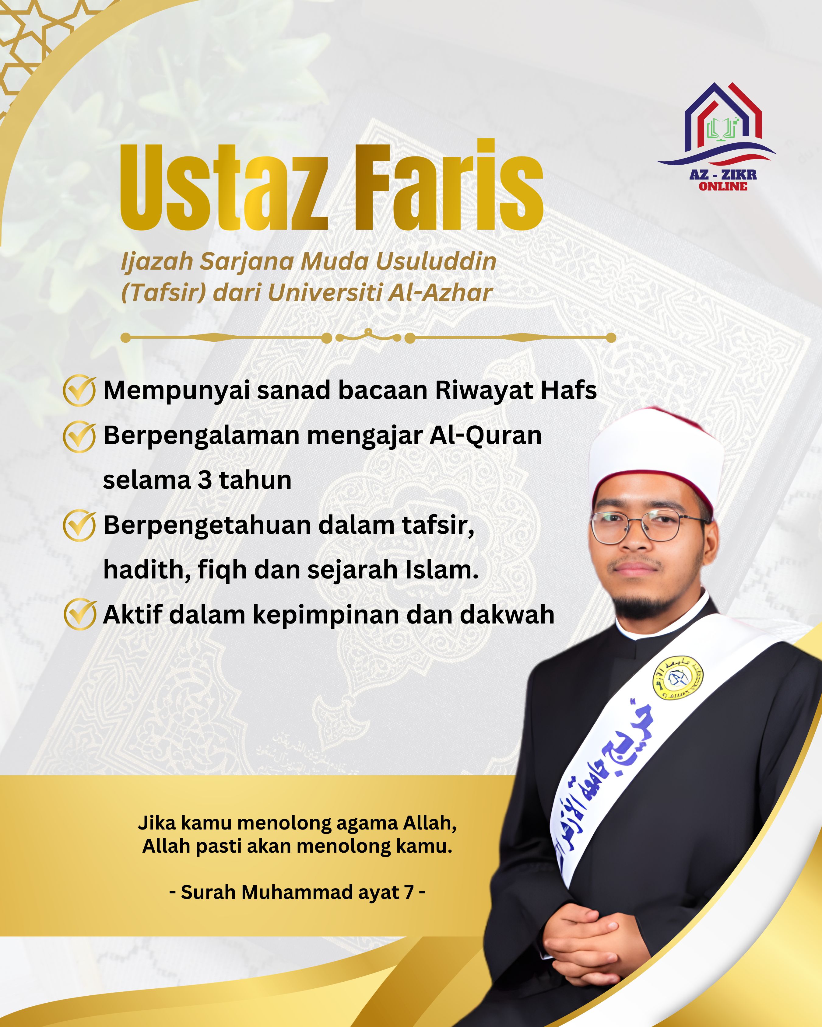 Biodata Ustaz Faris