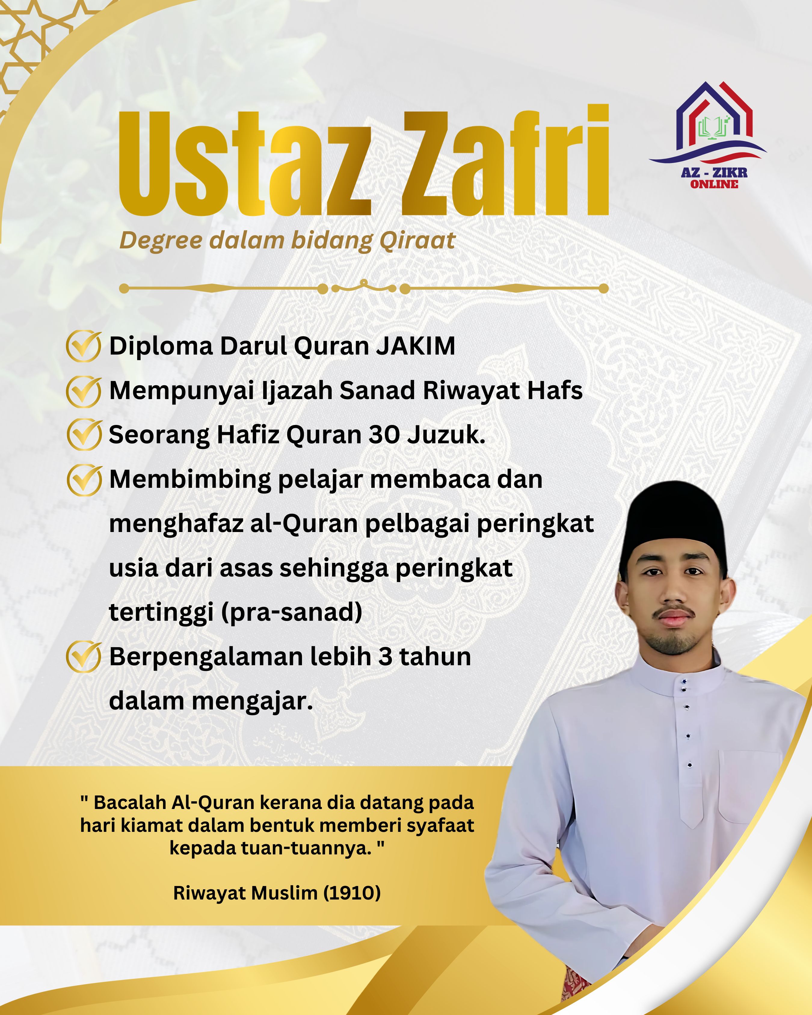 Biodata Ustaz Zafri